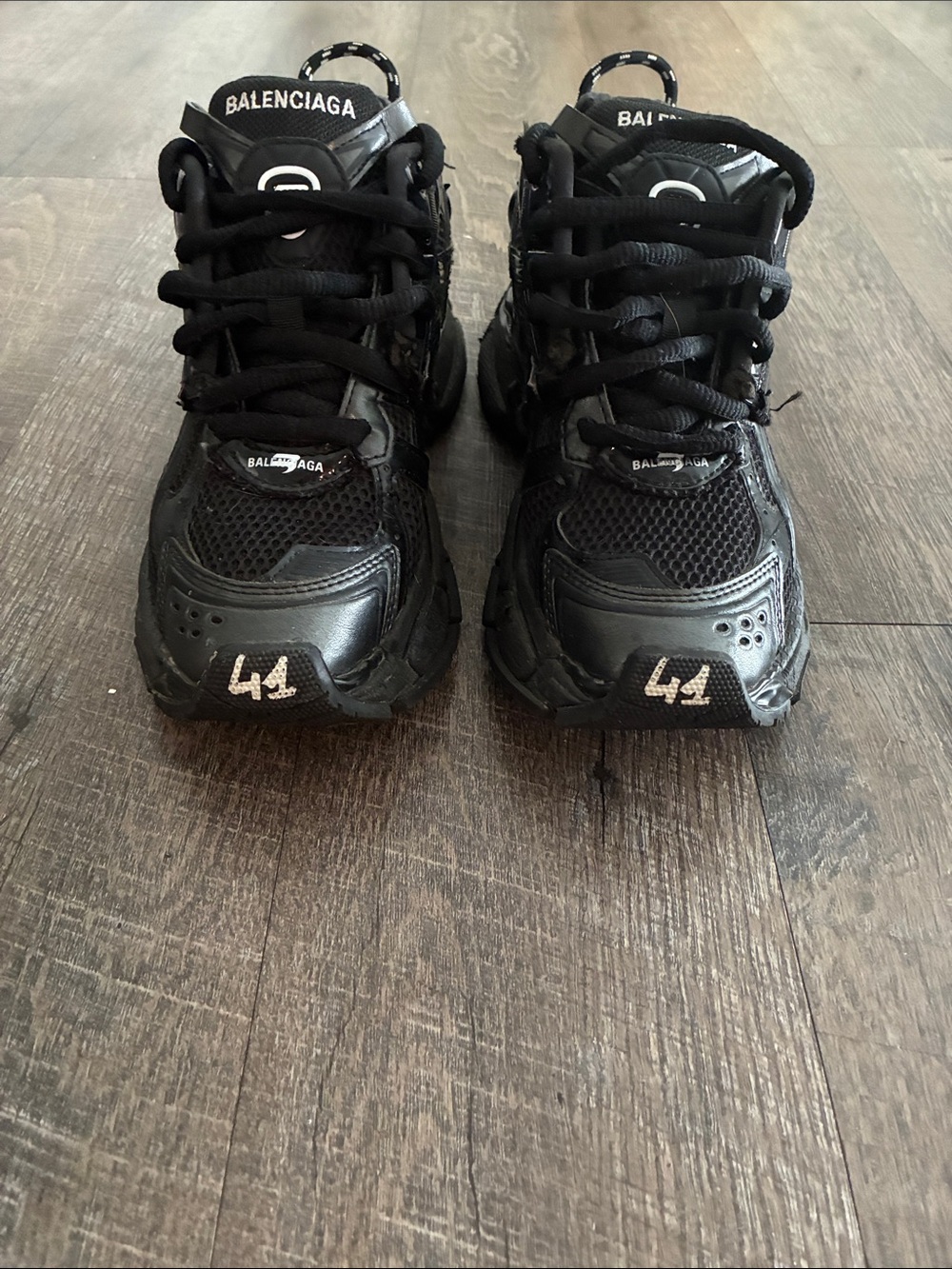 Balenciaga Kids Black Triple S Chunky Sneakers